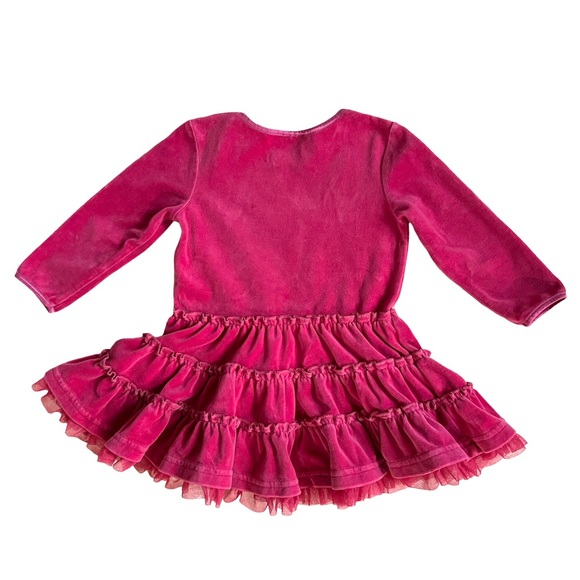 Hanna Anderson Pink Velour Dress, 80 - Picture 2 of 4